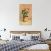 Geraniums in a Pot, c.1905 (olie op canvas) Canvas Afdruk (Insitu (Slaapkamer))