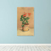 Geraniums in a Pot, c.1905 (olie op canvas) Canvas Afdruk (Insitu (Houten vloer))