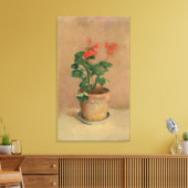 Geraniums in a Pot, c.1905 (olie op canvas) Canvas Afdruk (Insitu (Woonkamer))