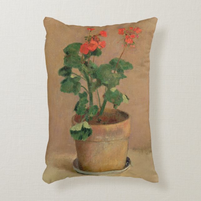 Geraniums in a Pot, c.1905 (olie op canvas) Decoratief Kussen (Voorkant(Verticaal))