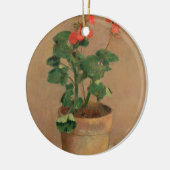 Geraniums in a Pot, c.1905 (olie op canvas) Keramisch Ornament (Links)