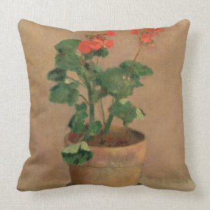 Geraniums in a Pot, c.1905 (olie op canvas) Kussen