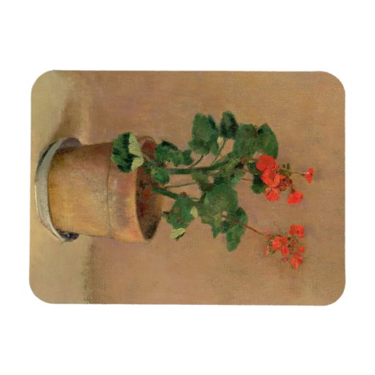 Geraniums in a Pot, c.1905 (olie op canvas) Magneet (Horizontaal)