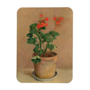 Geraniums in a Pot, c.1905 (olie op canvas) Magneet