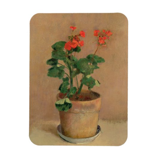 Geraniums in a Pot, c.1905 (olie op canvas) Magneet (Verticaal)