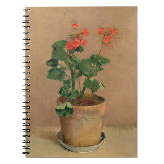 Geraniums in a Pot, c.1905 (olie op canvas) Notitieboek (Voorkant)
