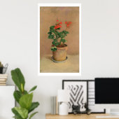 Geraniums in a Pot, c.1905 (olie op canvas) Poster (Thuiskantoor)