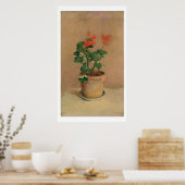 Geraniums in a Pot, c.1905 (olie op canvas) Poster (Keuken)