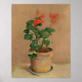 Geraniums in a Pot, c.1905 (olie op canvas) Poster (Voorkant)