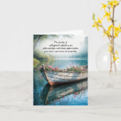 Geraniums in oude roeiboot sympathie dank u kaart (Gele Bloem)