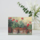 Geraniums in Pots Briefkaart (Staand voorkant)