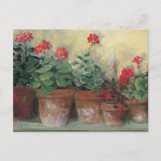 Geraniums in Pots Briefkaart (Voorkant)