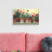 Geraniums in Pots Canvas Afdruk (Insitu (Woonkamer))