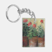 Geraniums in Pots Sleutelhanger (Voorkant Links)