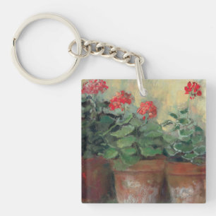 Geraniums in Pots Sleutelhanger