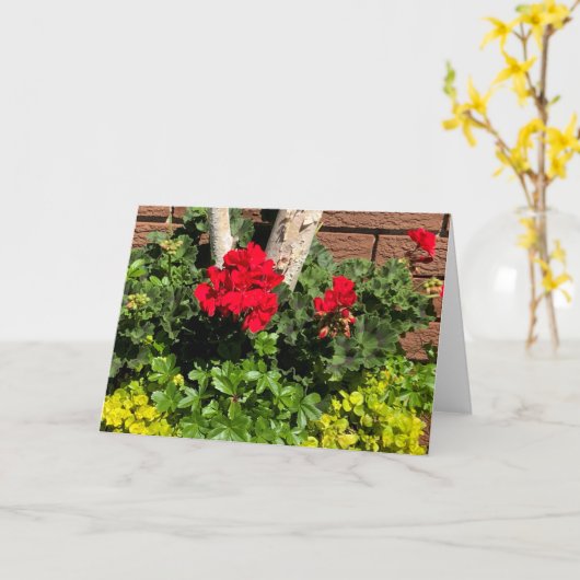 Geraniums Kaart (Gele Bloem)