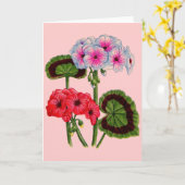geraniums kaart (Gele Bloem)
