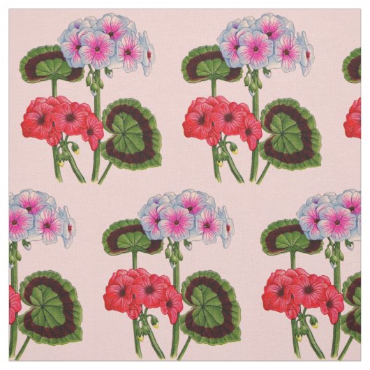 geraniums print florale print stof (Swatch)