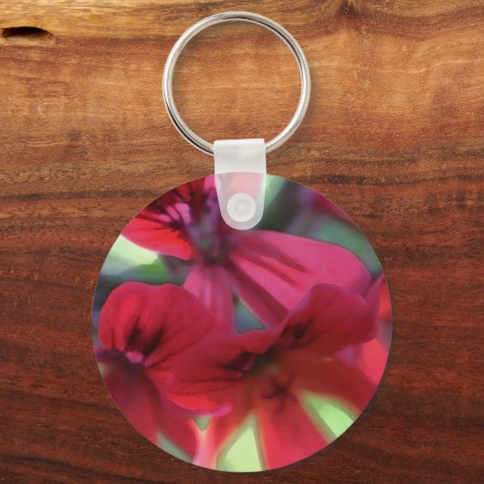 Geraniums Sleutelhanger (Voorkant)
