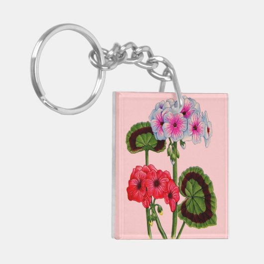 geraniums sleutelhanger (Voorkant Links)