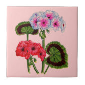 geraniums tegeltje (Voorkant)