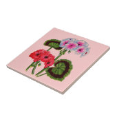 geraniums tegeltje (Zijkant)