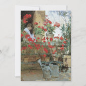 Geraniums van Childe Hassam,  impressionisme (Voorkant)