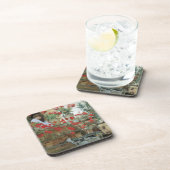 Geraniums van Childe Hassam,  impressionisme Bier Onderzetter (Rechterzijde)