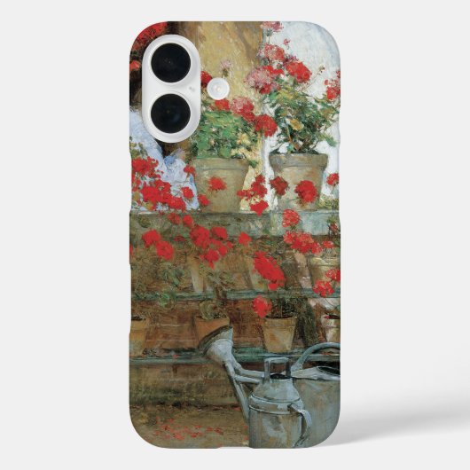 Geraniums van Childe Hassam,  impressionisme Case-Mate iPhone Case (Achterkant)