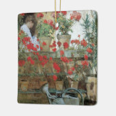 Geraniums van Childe Hassam,  impressionisme Keramisch Ornament (Links)