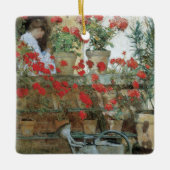 Geraniums van Childe Hassam,  impressionisme Keramisch Ornament (Voorkant)