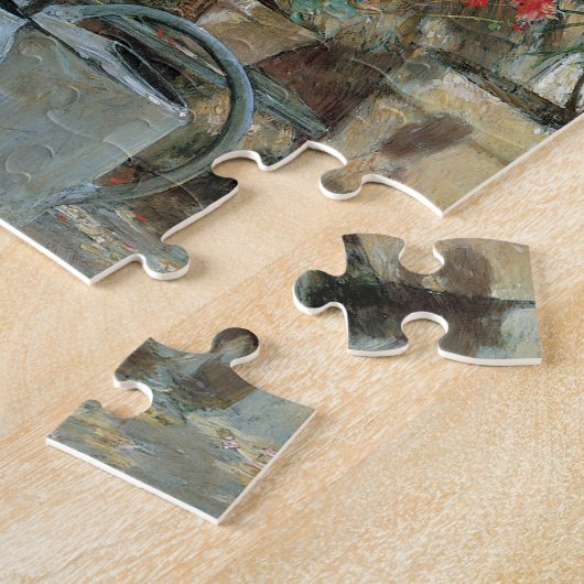 Geraniums van Childe Hassam,  impressionisme Legpuzzel (Zijkant)