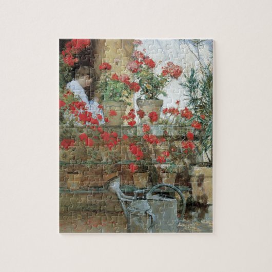 Geraniums van Childe Hassam,  impressionisme Legpuzzel (Verticaal)