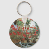 Geraniums van Childe Hassam,  impressionisme Sleutelhanger (Voorkant)