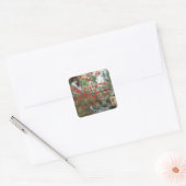Geraniums van Childe Hassam,  impressionisme Vierkante Sticker (Envelop)