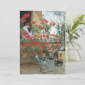 Geraniums van Childe Hassam, Vintage Impressionism (Staand voorkant)