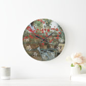 Geraniums van Childe Hassam, Vintage Impressionism Grote Klok (Huis)