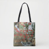 Geraniums van Childe Hassam, Vintage Impressionism Tote Bag (Voorkant)