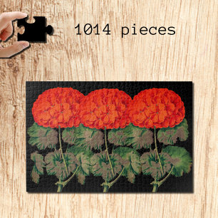  Geraniums - vetgedrukte florale Legpuzzel