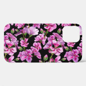 Geraniumtakken, waterverf roze knoppen. Case-Mate iPhone case (Achterkant (horizontaal))