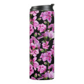 Geraniumtakken, waterverf roze knoppen. thermosbeker (Gedraaid links)