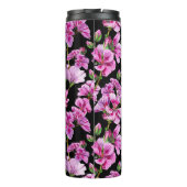 Geraniumtakken, waterverf roze knoppen. thermosbeker (Achterkant)