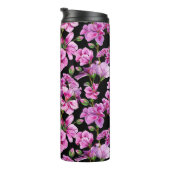Geraniumtakken, waterverf roze knoppen. thermosbeker (Geroteerd rechts)