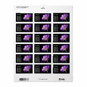  geraniumventilatoren Adresetiketten Etiket (Full Sheet)