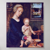 Gerard David - De Madonna van de Melksoep Poster (Voorkant)