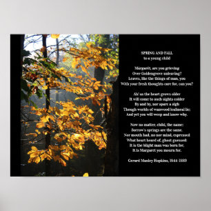 Gerard Manley Hopkins Spring en Herfst Poem Poster