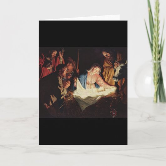 Gerard van Honthorst Nativity Feestdagen Kaart (Voorkant)