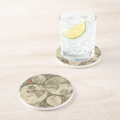 Gerard Van Schagen's Kaart van de Wereld, 1689 Zandsteen Onderzetter (Zijkant)