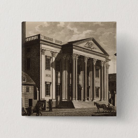 Gerards Bank in Philadelphia Vierkante Button 5,1 Cm (Voorkant)