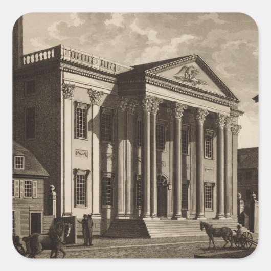 Gerards Bank in Philadelphia Vierkante Sticker (Voorkant)